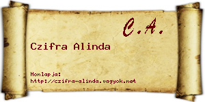 Czifra Alinda névjegykártya
